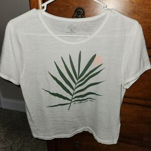 JCrew Knit Top, Small, Palm Leaf